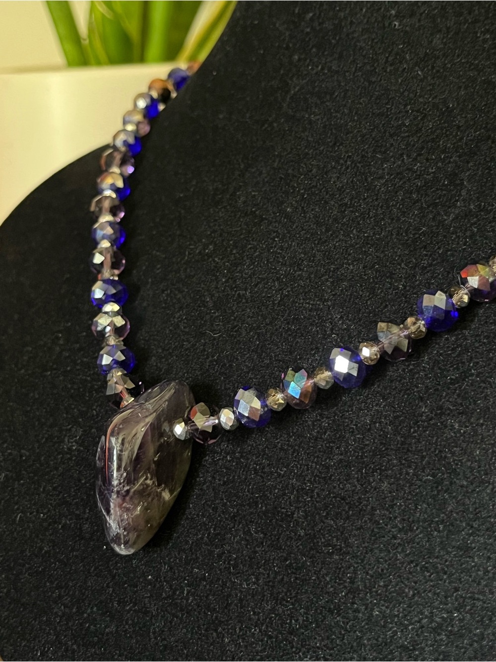 Vintage Purple Amethyst Shimmery Necklace